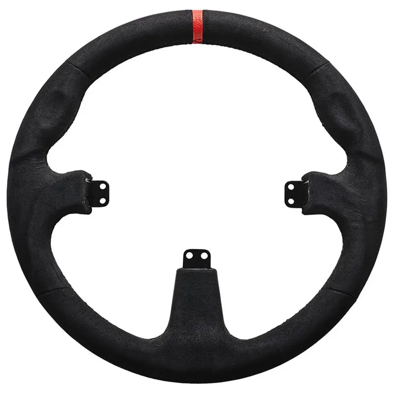 Asetek SimSports GT Rim Round Comfort+ - Volante GT in Alluminio e Tessuto per Sim Racing - Nero