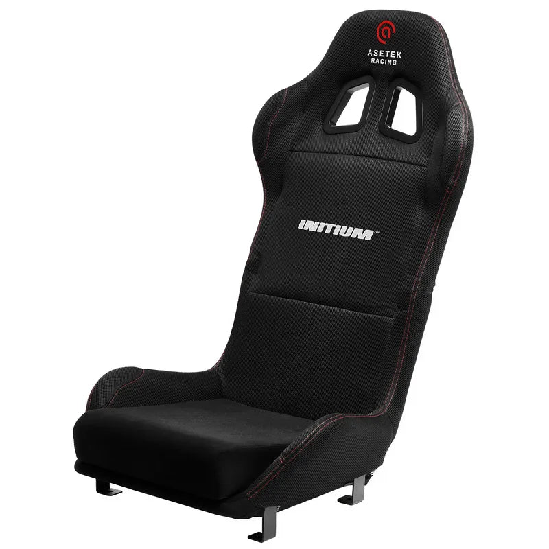 Asetek SimSports Initium Compact Seat - Sedile Sim Racing con Telaio in Acciaio Pieghevole - Nero