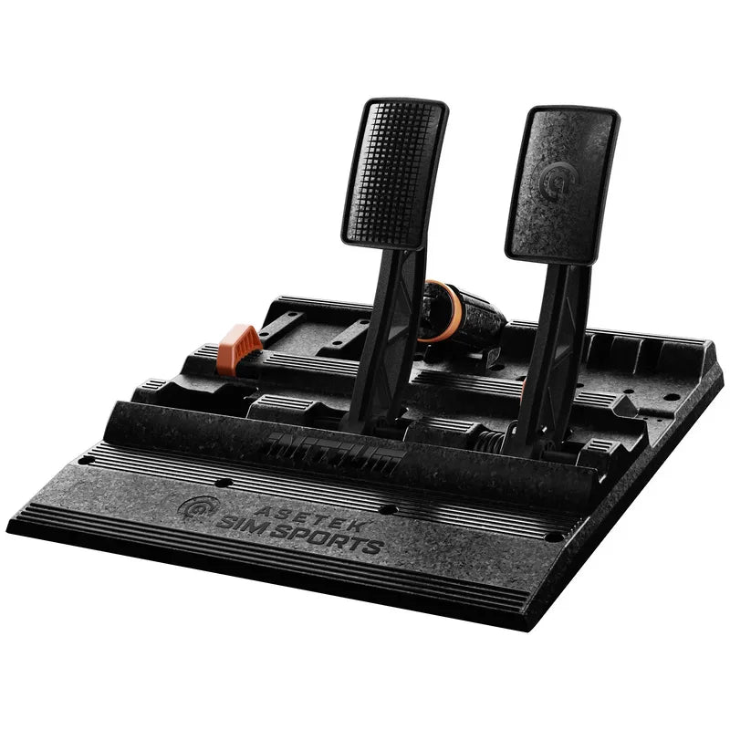 Asetek SimSports Initium - Pedaliera Sim Racing a 2 Pedali con Sensori Hall - Nera