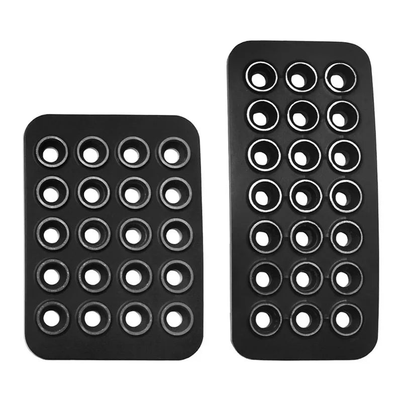 Asetek SimSports Invicta Pedal Face Plates - Cover Pedaliera per Sim Racing in Alluminio - Nero/Argento