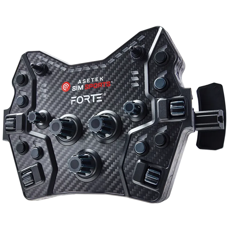 Asetek SimSports Forte GT Button Box - 21 comandi e LED RGB per Sim Racing, Black Edition