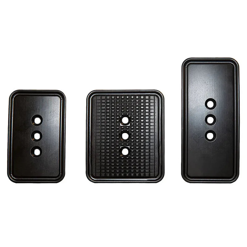 Asetek SimSports Forte Pedal Face Plates - Set 3 Superfici Pedale per Pedaliera Forte in Alluminio - Nero