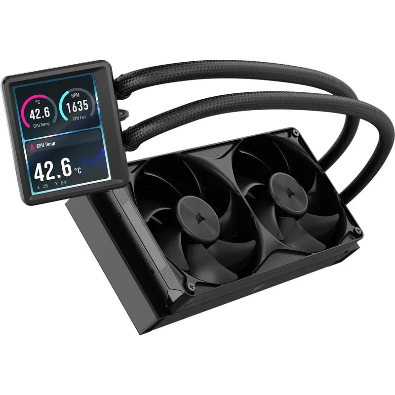 Corsair NAUTILUS II 240 RS LCD, AIO Liquid CPU Cooler - 240 mm, Nero