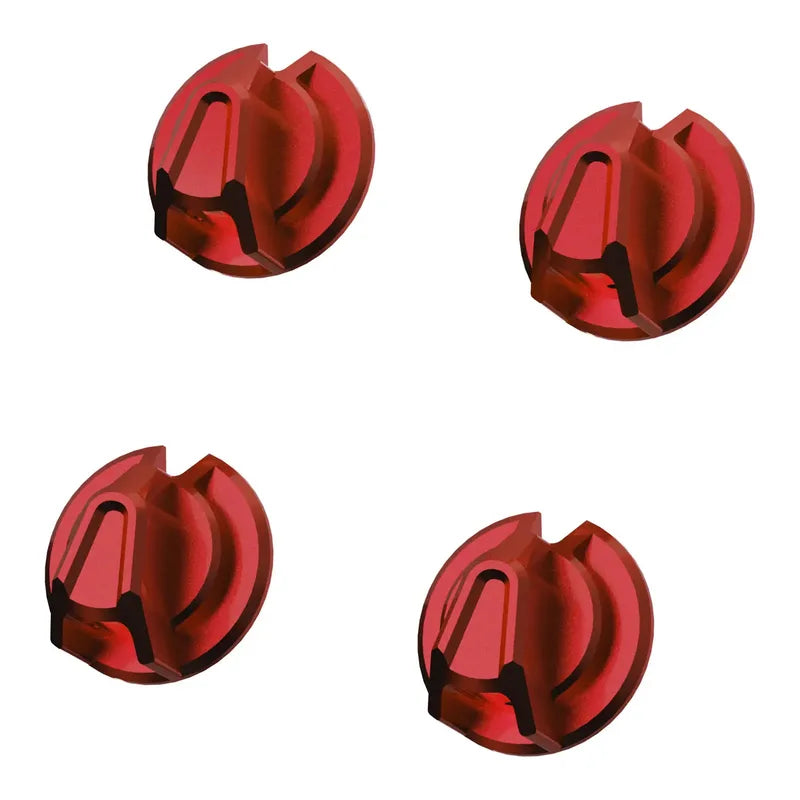 SOELPEC Rotary Knob Set - Set 4 Manopole in Alluminio Anodizzato per Volanti Sim Racing - Lava
