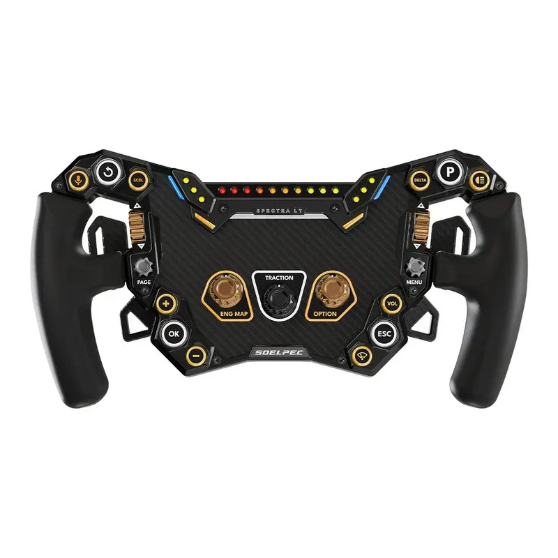 SOELPEC Spectra LT - Volante Sim Racing Formula 302mm in Alluminio e Carbonio con RGB - Rame