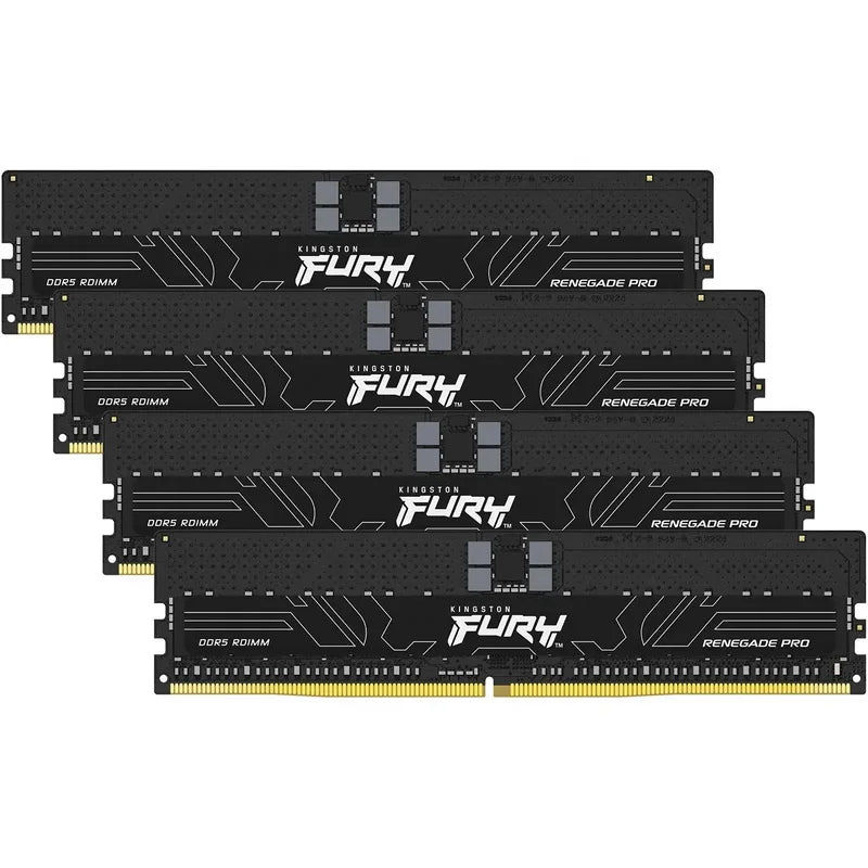 Kingston FURY Renegade Pro KF564R32RBE2K4-128 - RAM DDR5 128GB (4x32GB) 6400MHz REG ECC 1.4V CL32 XMP 3.0/EXPO - Nero