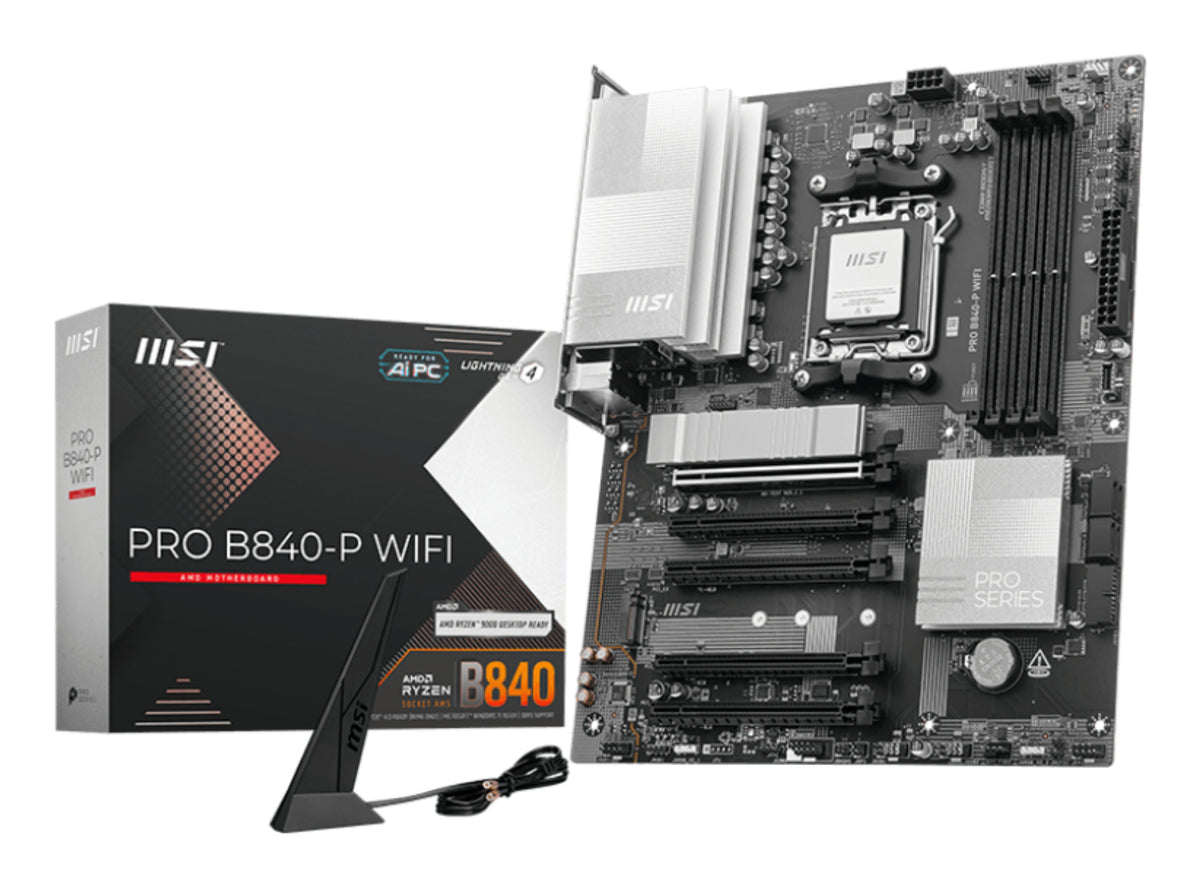 MB MSI PRO B840-P WIFI AM5 4D5 5PCIE 3M2 4SATA 1HDMI