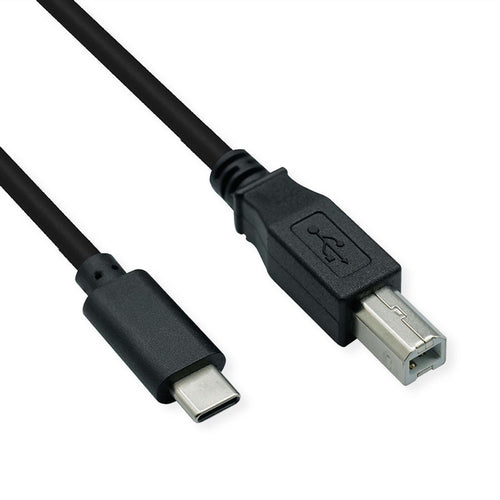 VALUE CAVO PER STAMPANTE USB2.0 CABLE TYPE Type C, C - B, M/M, NERO, 3M