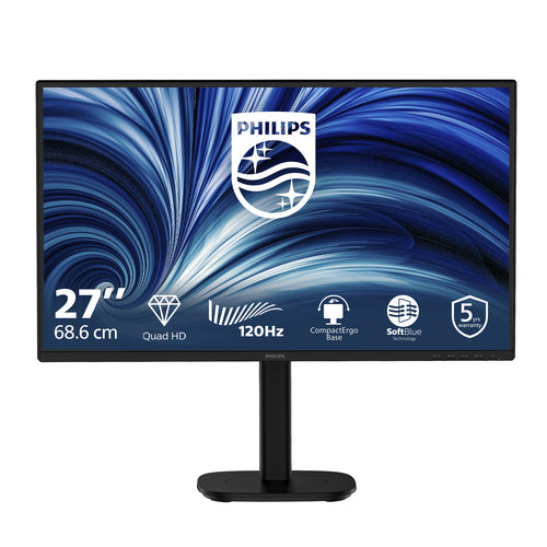 PHILIPS MONITOR 27 LED WQHD 16:9 4MS 120hz, REG ALTEZZA, DP/HDMI