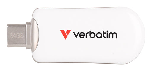 VERBATIM PEN DISK PLECTRA USB-C 3.2 GEN 1 FLASH DRIVE WHITE 64GB