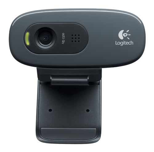 LOGITECH WEBCAM HD C270 USB 1MPX 1280X720 FLUID CRYSTAL MICROFONO INCORPORATO CLIP FISSAGGIO RILEVA