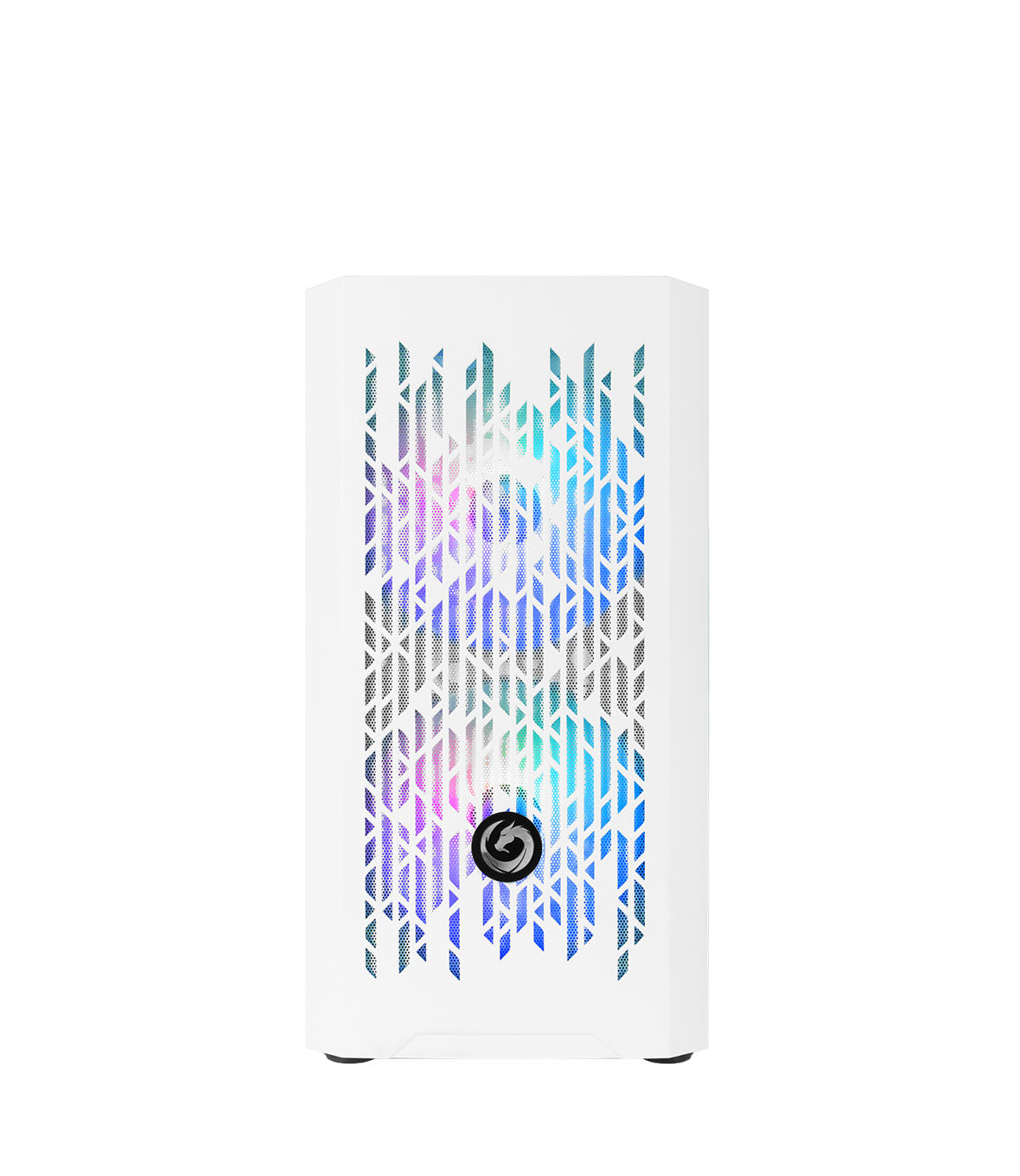 NUWO MICRO CASE ATX BLITZ R25 0.5MM SPCC USB3.0/2.0 3 FAN 12CM ARGB RAINBOW FRONT MESH SIDE GLASS BI