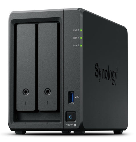 SYNOLOGY NAS TOWER 2X SATA, 2X NVME, MAX 40 CAM, RYZEN R1600, 4GB ECC, 2.5GBE, USB, ESATA,