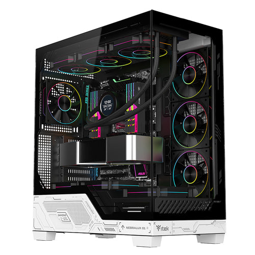 ITEK CASE NEBRALUX 01 GAMING TOWER ATX 4x12CM ARGB FAN 2xUSB3 TYPE-C TEMP GLASS SIDE FRONT PA