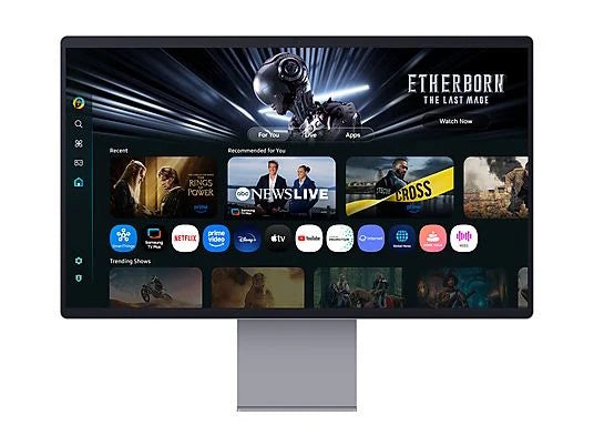 SAMSUNG SMART MONITOR 32 OLED 16:9 4K UHD 0,03MS 250 CDM 165hz, PIVOT, DP/HDMI, MULTIMEDIALE, SMART MONITOR M9