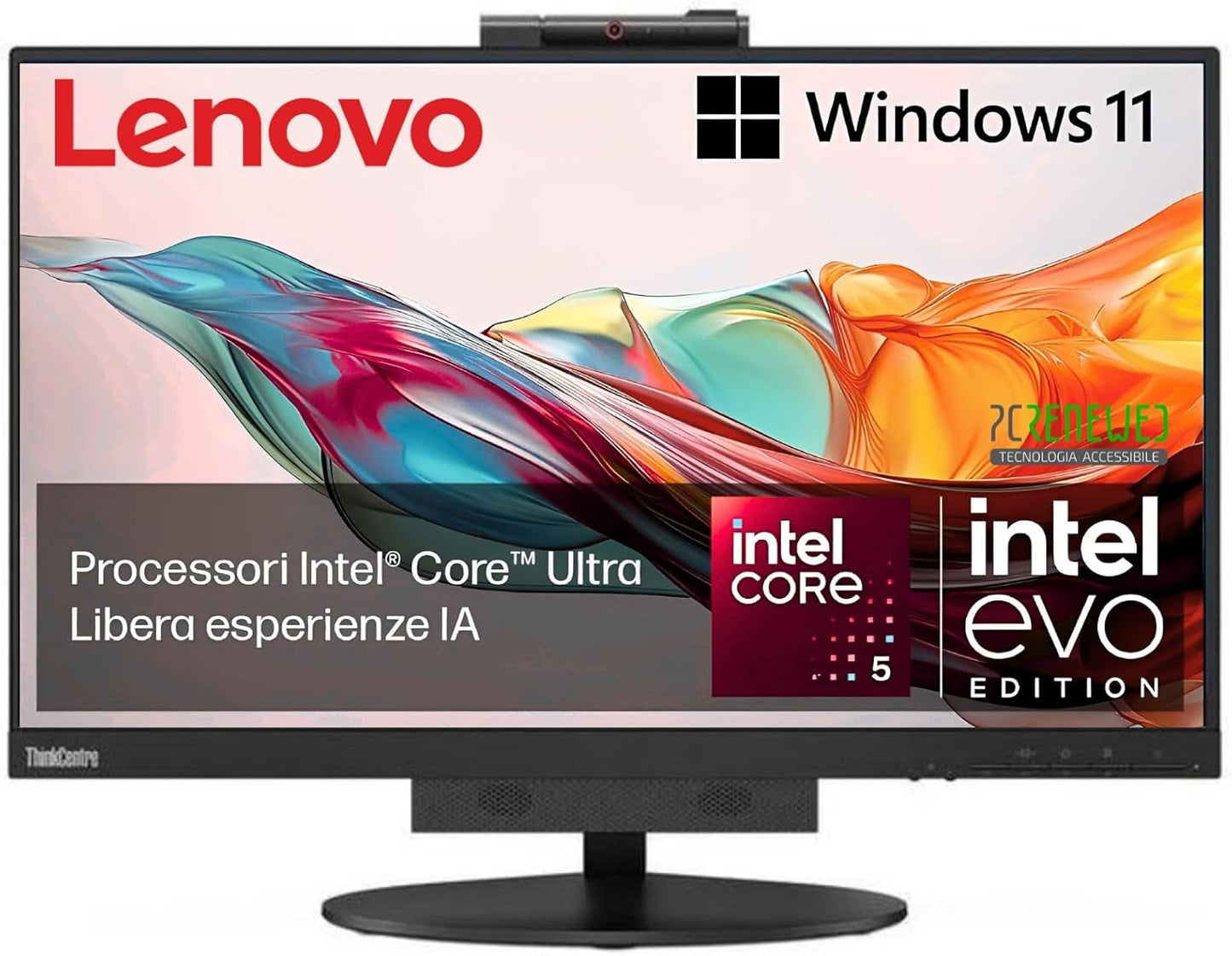 REFURBISED LENOVO PC AIO 22" Borderless TIO22 GEN4 IPS FHD + M720Q Tiny i5-8500T 8GB 256GB nvme W11P