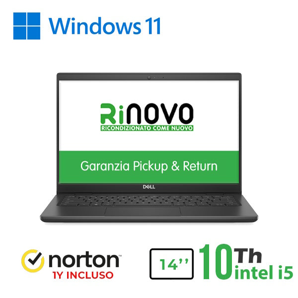 RINOVO NB DELL REFURBISHED Latitude 5410 i5-10XXU DDR4 8GB SSD 256GB HDMI 14" W11P CLOUD 20GB Grade