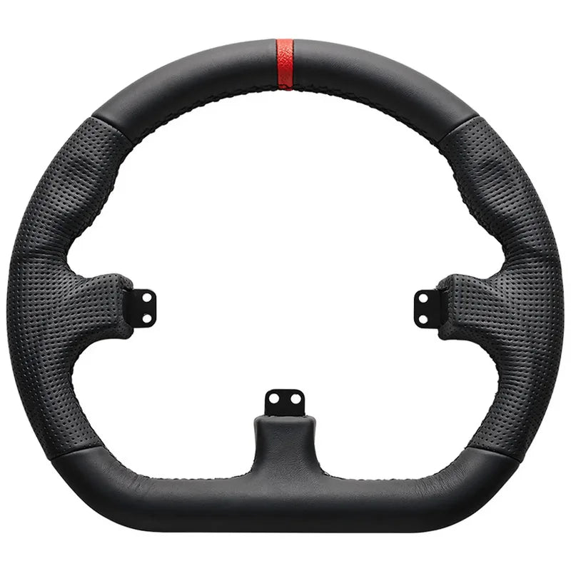 Asetek SimSports GT Rim Closed D - Volante in Alluminio e Pelle, compatibile con Button Box La Prima e Forte - Nero