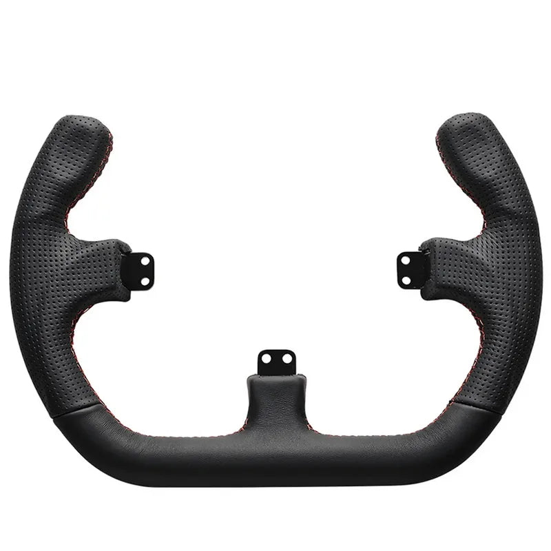 Asetek SimSports GT Rim Open D - Volante GT in Alluminio e Pelle, compatibile con Button Box La Prima e Forte - Nero
