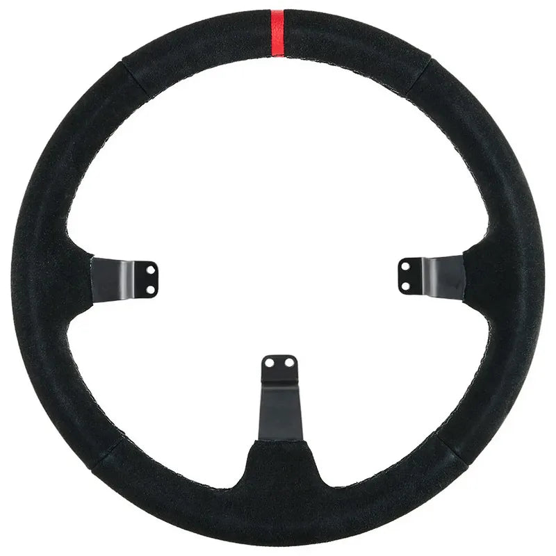 Asetek SimSports GT Rim 340mm - Corona per Volante GT curva in Alluminio con Grip in Pelle Scamosciata - Nero