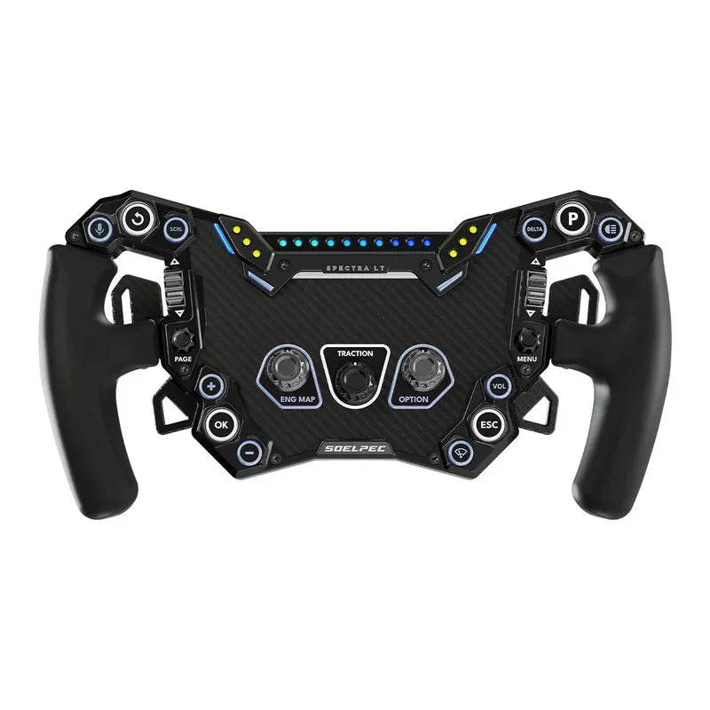 SOELPEC Spectra LT - Volante Sim Racing Formula 302mm in Alluminio e Carbonio con RGB - Basalt