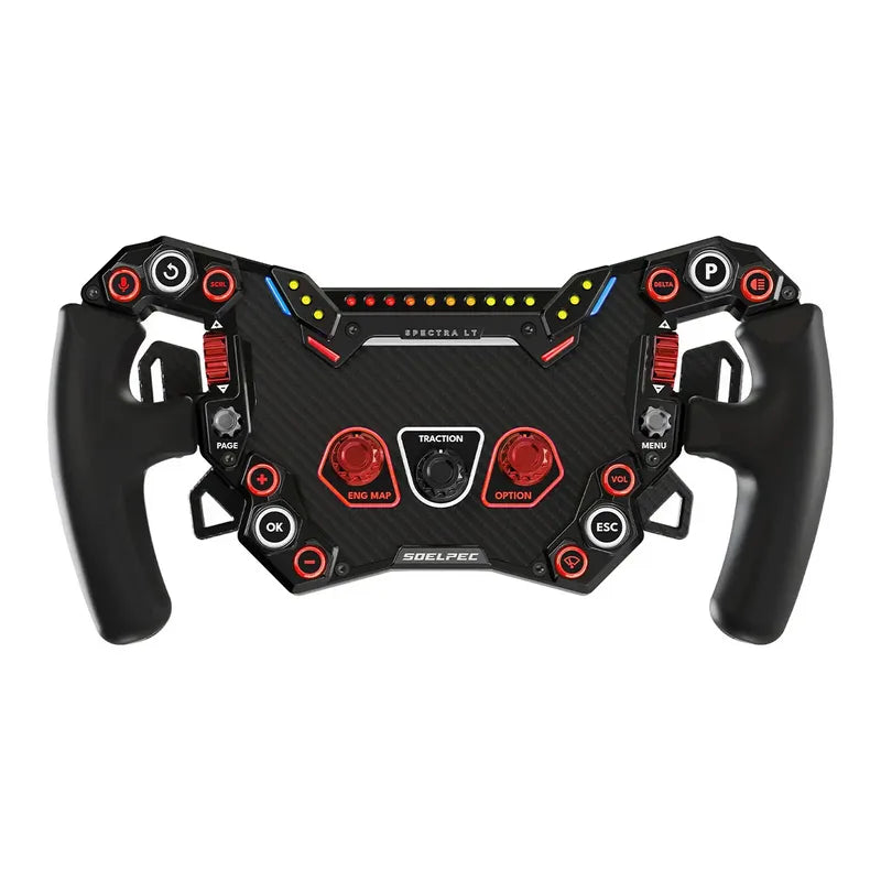 SOELPEC Spectra LT - Volante Sim Racing Formula 302mm in Alluminio e Carbonio con USB e RGB - Lava