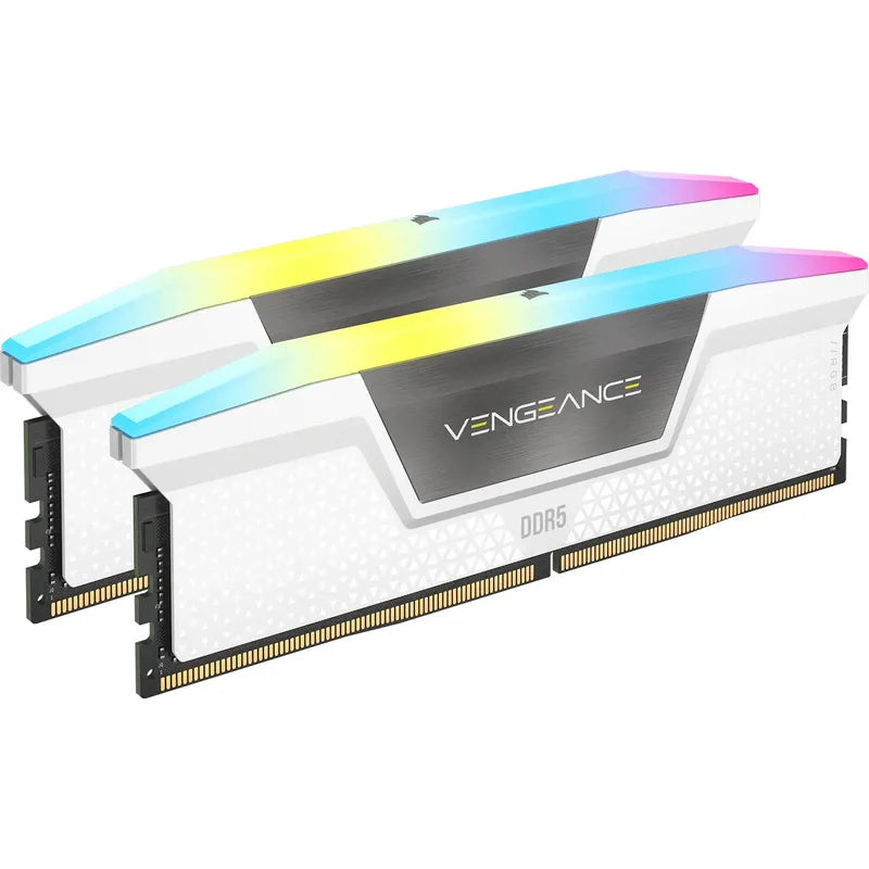 Corsair Vengeance RGB DDR5 16GB (1x16GB) 6000MHz CL38 Bianco - Intel XMP & AMD EXPO