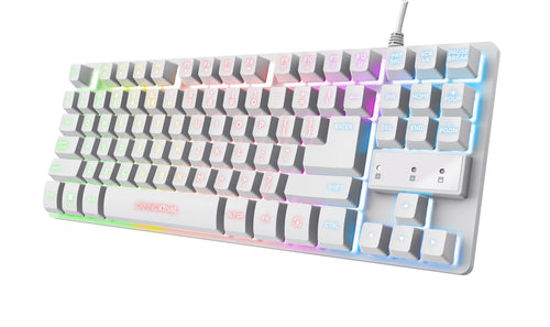 TRUST TASTIERA GXT833W THADO TKL BIANCO IT
