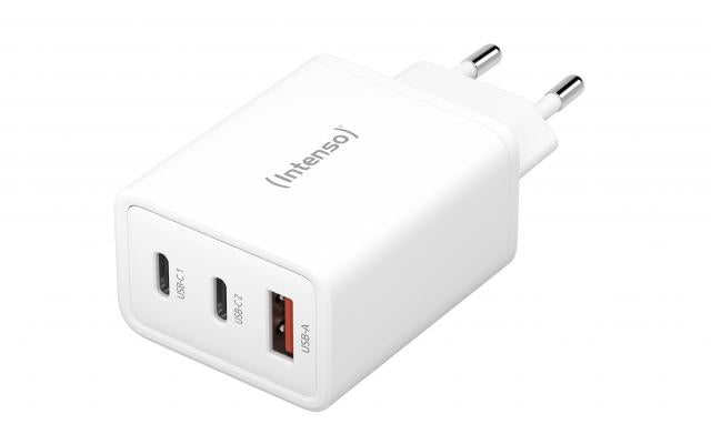 INTENSO ALIMENTATORE FAST 65W 1 ENTRATA USB A + 2 ENTRATE USB C GAN ...