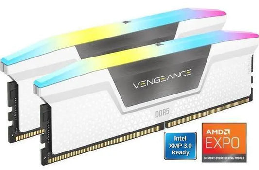 CORSAIR RAM VENGEANCE RGB DDR5 32GB (2 x 16GB) DDR5 6000 CL38-48-48-96 1.35V Intel XMP  AMD EXPO -