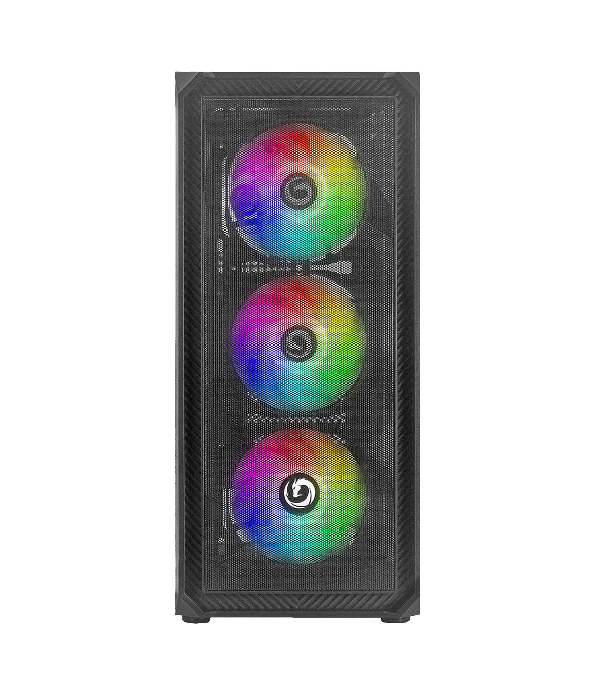 NUWO CASE ATX RODAN R602 0.5MM SPCC USB3.0/2.0 4 FAN 12CM ARGB FRONT MESH SIDE GLASS NERO