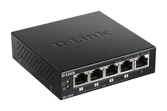 D-LINK SWITCH 5 PORTE GIGABIT POE+ DESKTOP