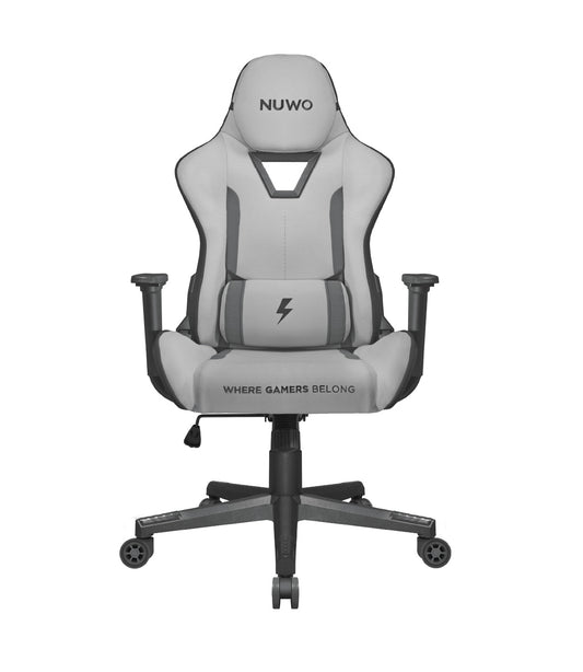 NUWO SEDIA GAMING JUPITE STOFFA BIANCO E GRIGIO
