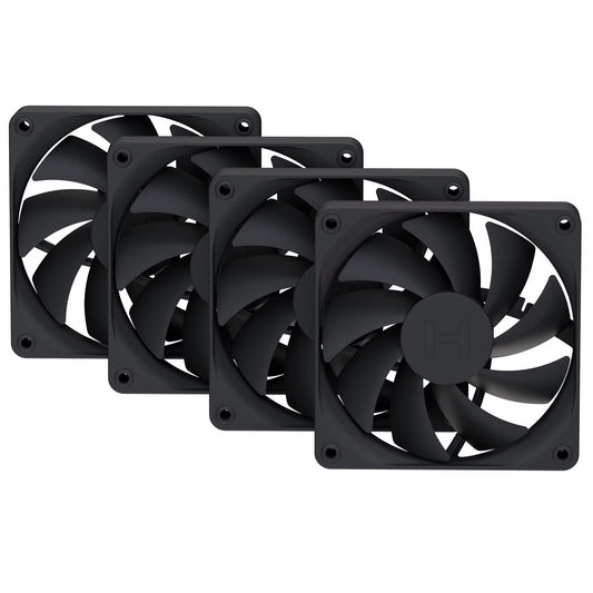 HYTE FAN CASE FA12 PWM FAN 4 PACK 4x 120*120*25mm BLK