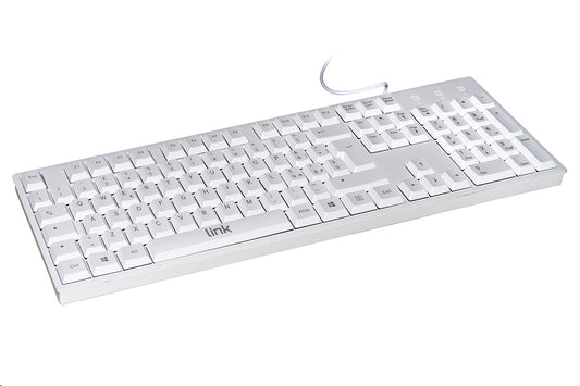 LINK TASTIERA ITALIANA 105 TASTI COLORE BIANCO CONNETTORE USB