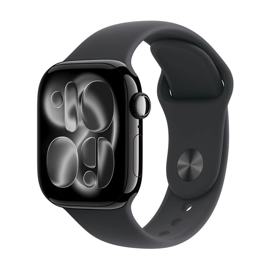 APPLE WATCH SERIES 11GPS42MMJET BLACK ALUMINIUM CASE WITH BLACK SPORT BAND, S/M
