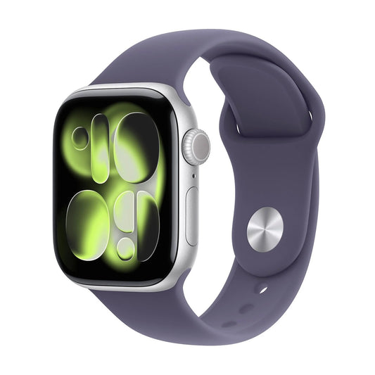 APPLE WATCH SERIES 11GPS E CELLULAR 42MM SILVER ALUMINIUM CASE WITH PURPLE FOG SPORT BAND, S/M