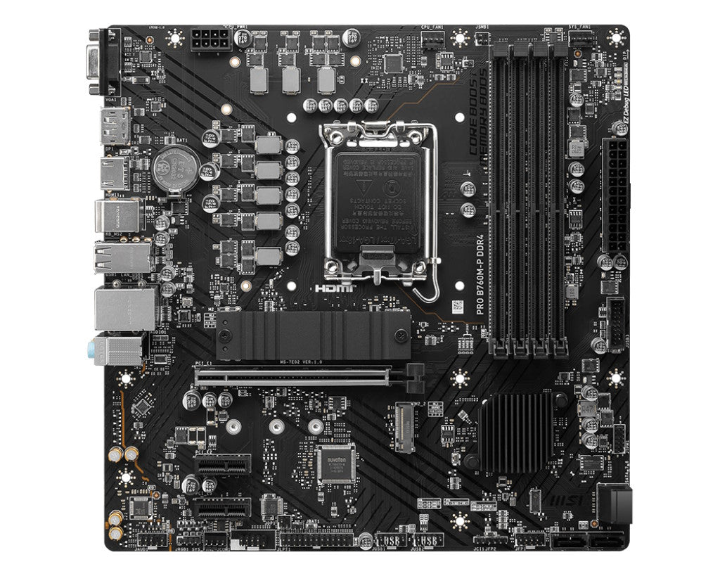 MSI MB B760, PRO B760M-P, LGA 1700, 4DDR5, 1PCI-Ex16, 2PCI-Ex1, 2M.2, 4SATA3