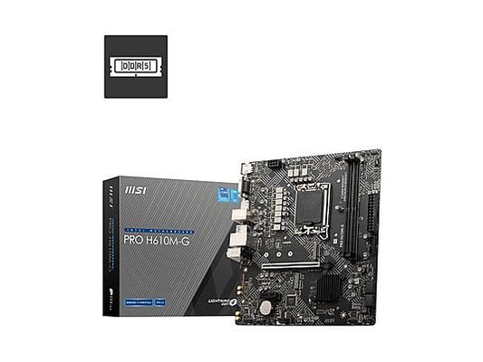 MSI MB H610, PRO H610M-G DDR5, LGA 1700, 2DDR5,1PCI-Ex16,1PCI-Ex1,2M.2, 4SATA3