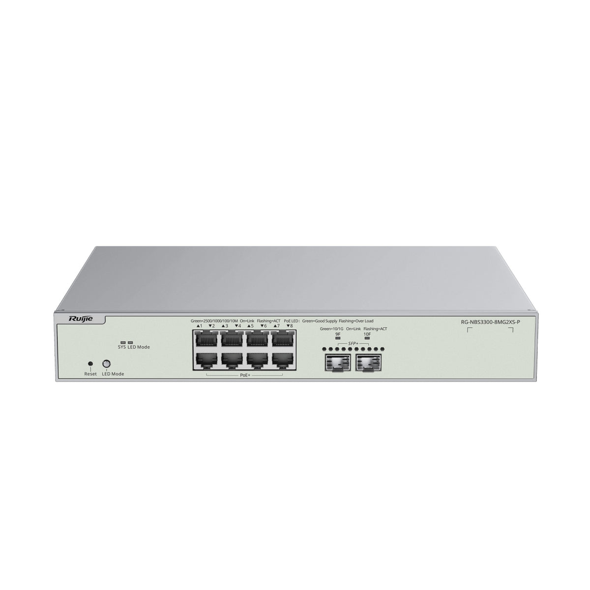 REYEE CLOUD SWITCH MANAGED L2 MULTI-GIGABIT 8 PORTE 2,5GB POE+, 2 PORT ...