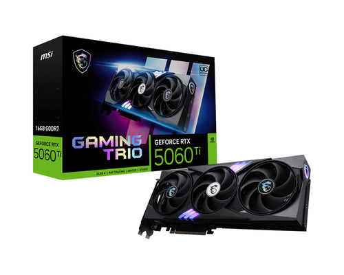MSI VGA GEFORCE RTX 5060 TI, RTX 5060 Ti 16G GAMING TRIO OC, 16GB GDDR7, HDMI/DP3, TRI FROZR