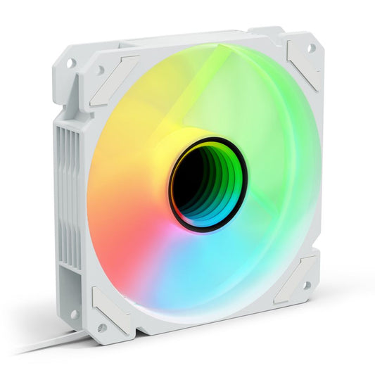 SHARKOON VENTOLA SHARK MIRROR PWM RGB 120x120x25MM WHITE