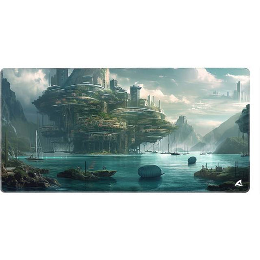 SHARKOON SKILLER SGP40 D6 MOUSEPAD TAPPETINO GAMING 1000 x 500 x 3  MM LAGUNA VERDE