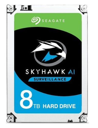 SEAGATE SKYHAWK HARD DISK 8 TB, TECNOLOGIA AI SURVEILLANCE SATA 6GB/S/256MB/7200 RPM