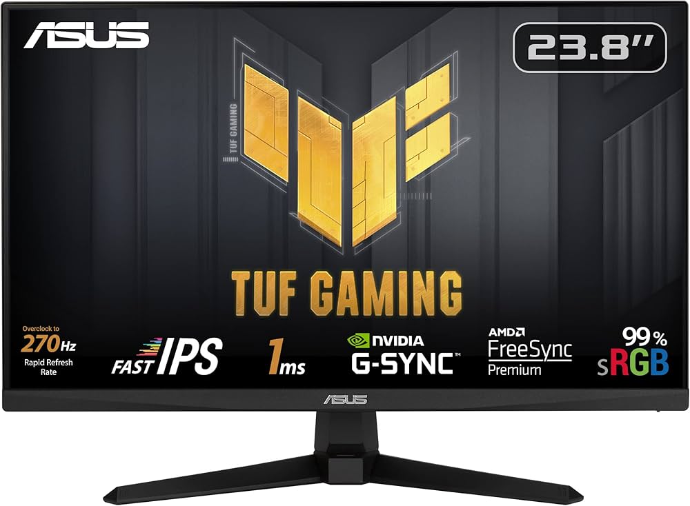ASUS MONITOR GAMING 23,8 LED IPS 16:9 FHD 1MS 240hz 350 CDM, TUF, G-SYNC, DP/2HDMI