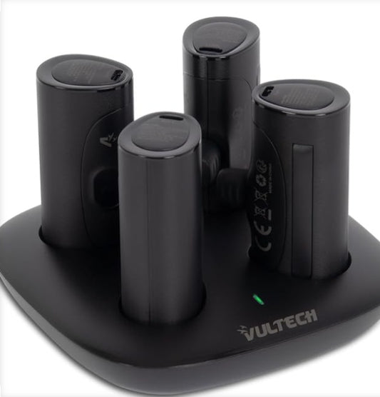 VULTECH, STAZIONE DI RICARICA CON 4 POWERBANK 5000 MAH PER ANDORID E MAC TYPE C QUICKCHARGE COLORE N