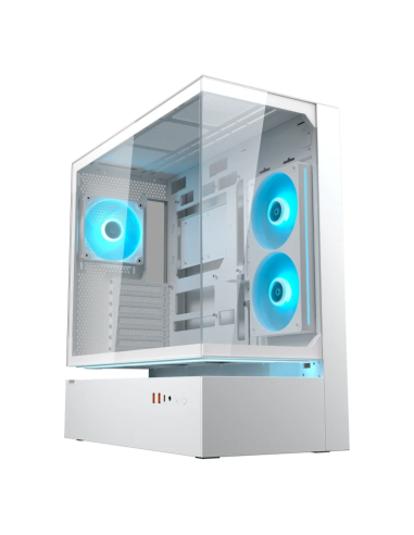 COUGAR CASE M.TOWER CFV235 WHiTE TG 240 REV+120ARGB FAN RGB HUB SYNC LED ST