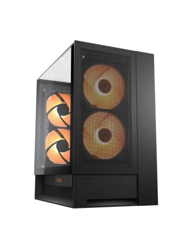 COUGAR CASE MID TOWER OMNY X BLACK 2*TG 4*FAN ARGB + HUB (supp GPU VERTICAL