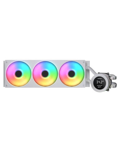 COUGAR RAFF. LIQUIDO POSEIDON VISTEK BIANCO ARGB 360 1.9'' DISPLAY