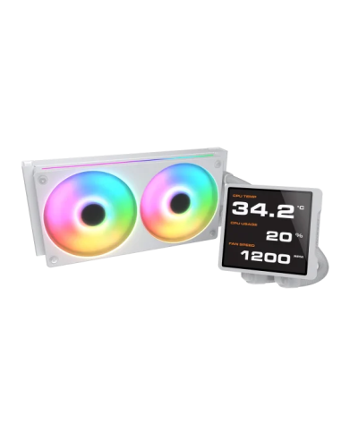 COUGAR RAFF. LIQUIDO POSEIDON VISTEK PRO ARGB 240 WHITE IPS TFT 3.9''